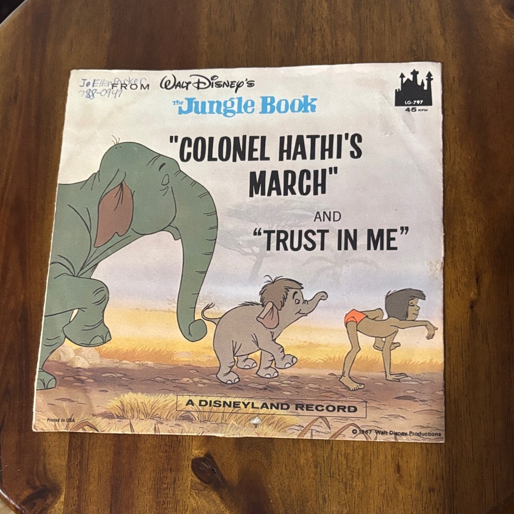 Disney Jungle Book Vinyl Record - Green and Brown